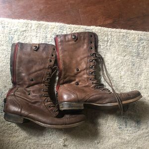Steve Madden Lace Up Zipper boots